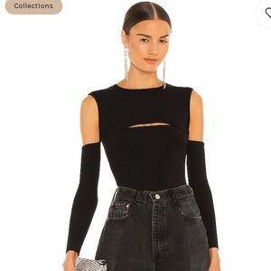 NWT! Retrofete x Revolve cold shoulder bodysuit